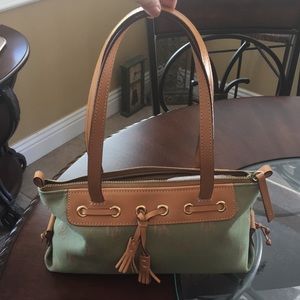 Dooney & Bourke Green Purse with Leather Straps